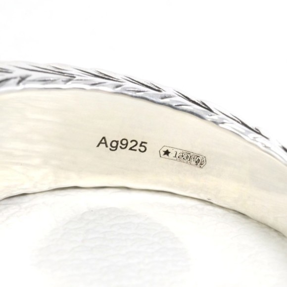 Gucci Interlocking G Arabesque Silver Ring, Ring Box, Bag, Total Weight 6.7g - Picture 8 of 8